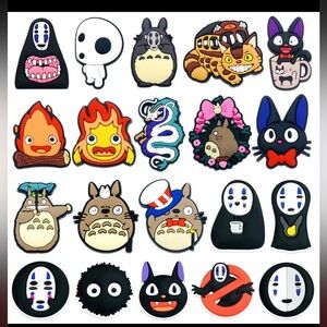 20 pcs/set Studio Ghibli Decoration Anime Shoe Charms Cute Sandals Accessories